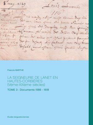 cover image of La Seigneurie de Lanet en Hautes-Corbières (Vème-XIXème siècles)